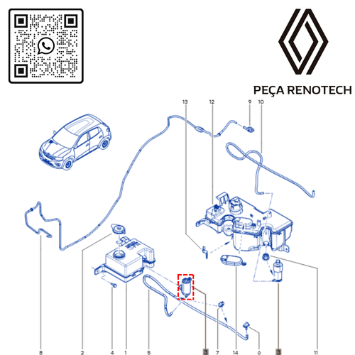 RN 07825R-X 286207825R Bomba DO ESGUICHO PaRAbrisa KwidDusCapSAN II 4